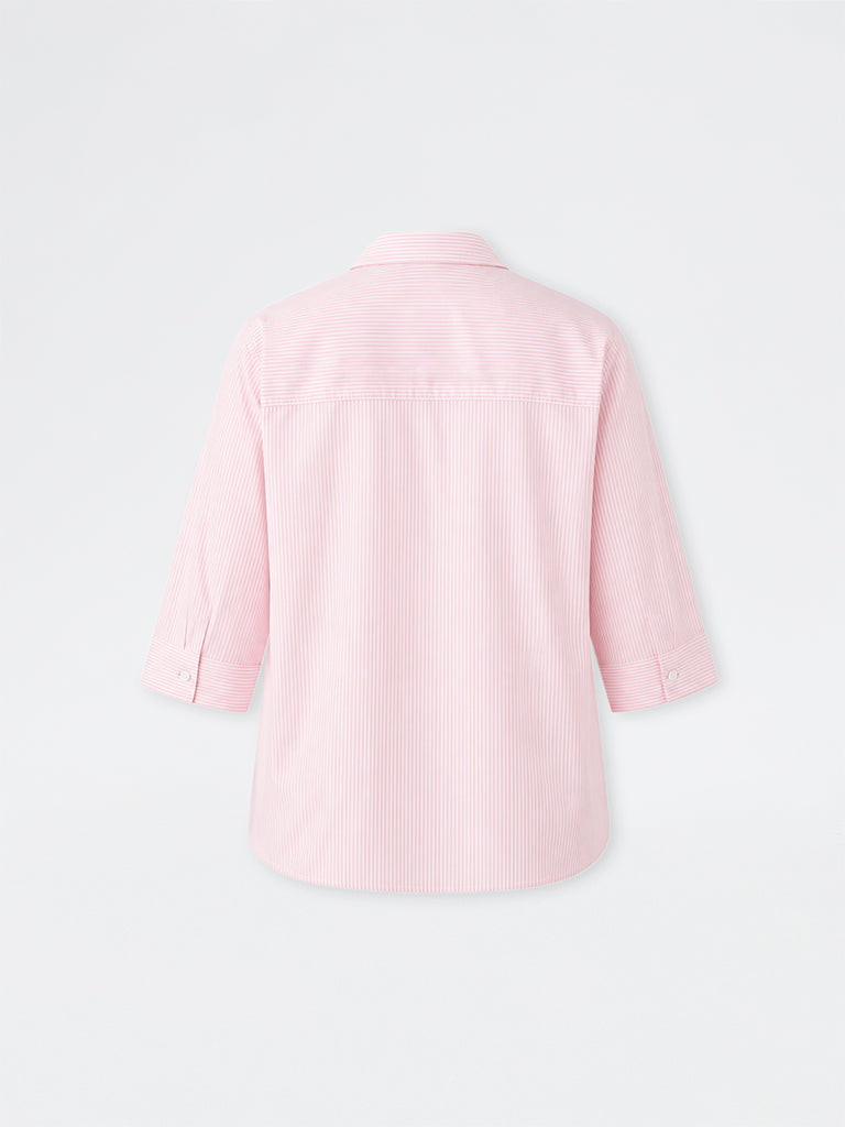 Gia Pink Floral Embroidered Cotton Shirt
