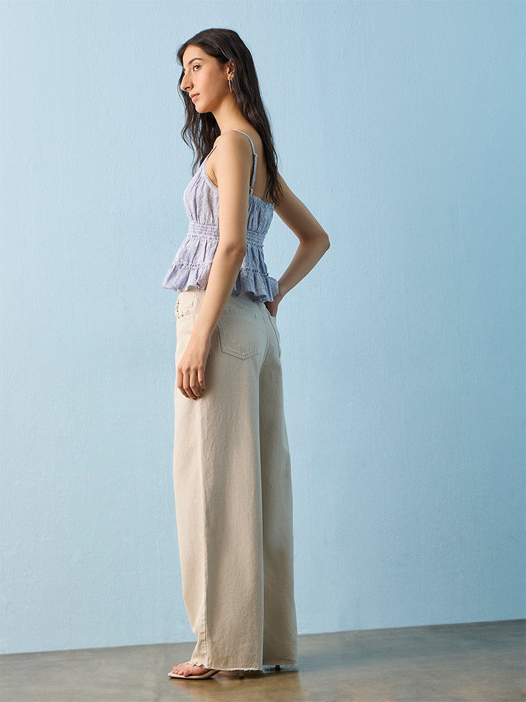 Nuon Light Beige High-Rise Jeans