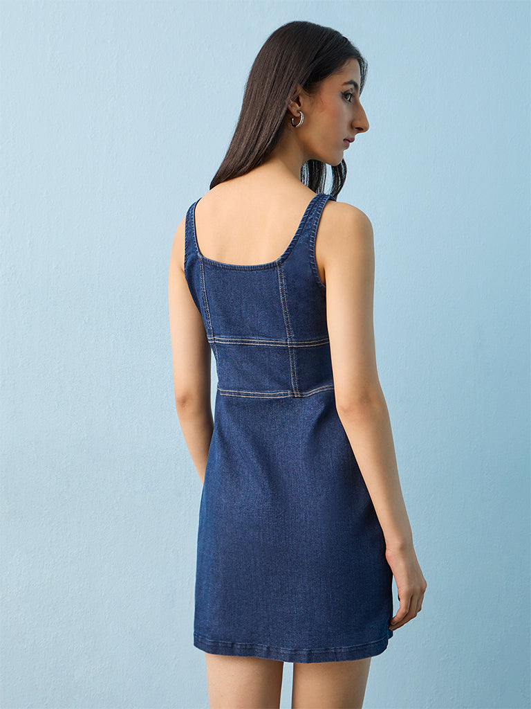 Nuon Blue Bodycon Denim Dress