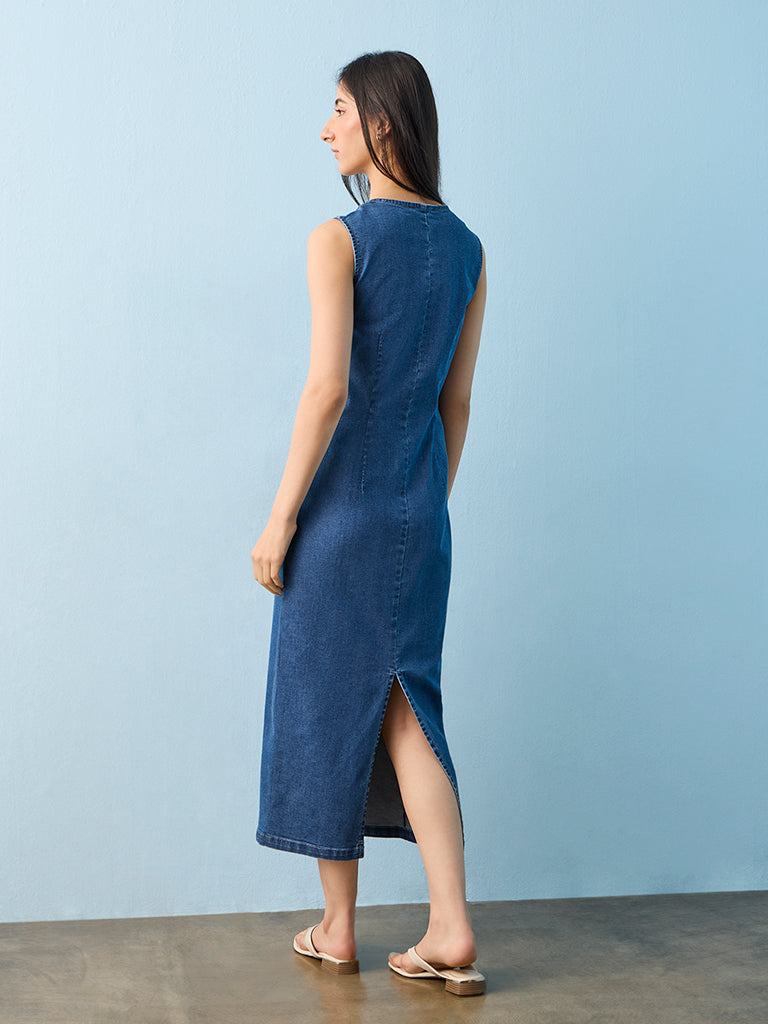 Nuon Blue Straight Denim Dress