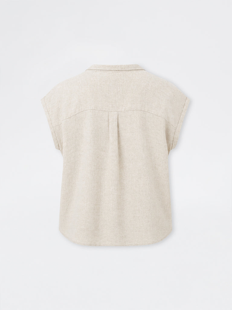 Gia Beige Melange Blouse