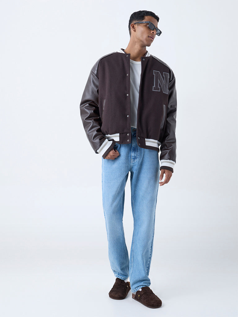 Nuon Blue Relaxed-Fit Mid-Rise Jeans