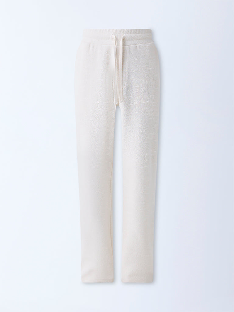 ETA Off-White Relaxed-Fit Mid-Rise Cotton-Blend Pants
