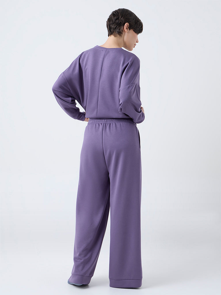 Wunderlove Purple Solid High-Rise Pants