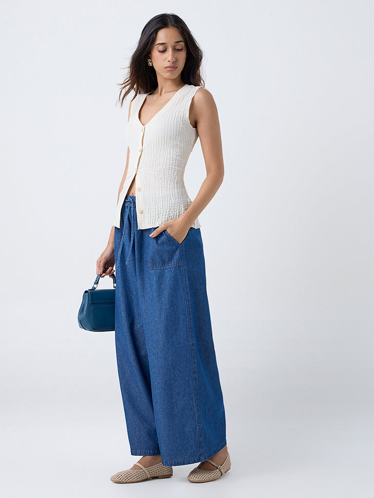 LOV Dark Blue High-Rise Denim Pants