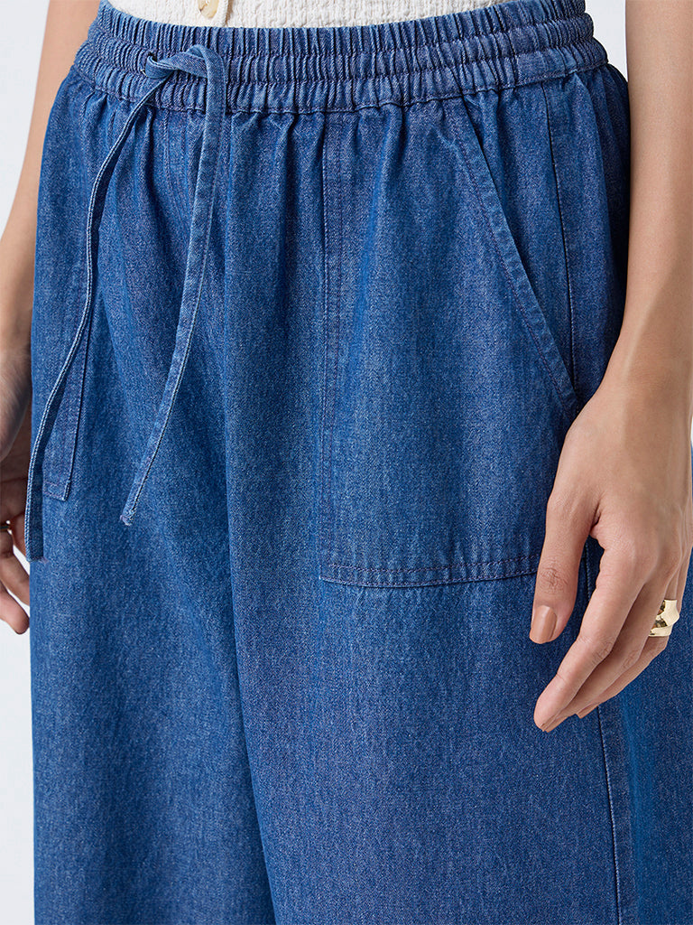 LOV Dark Blue High-Rise Denim Pants