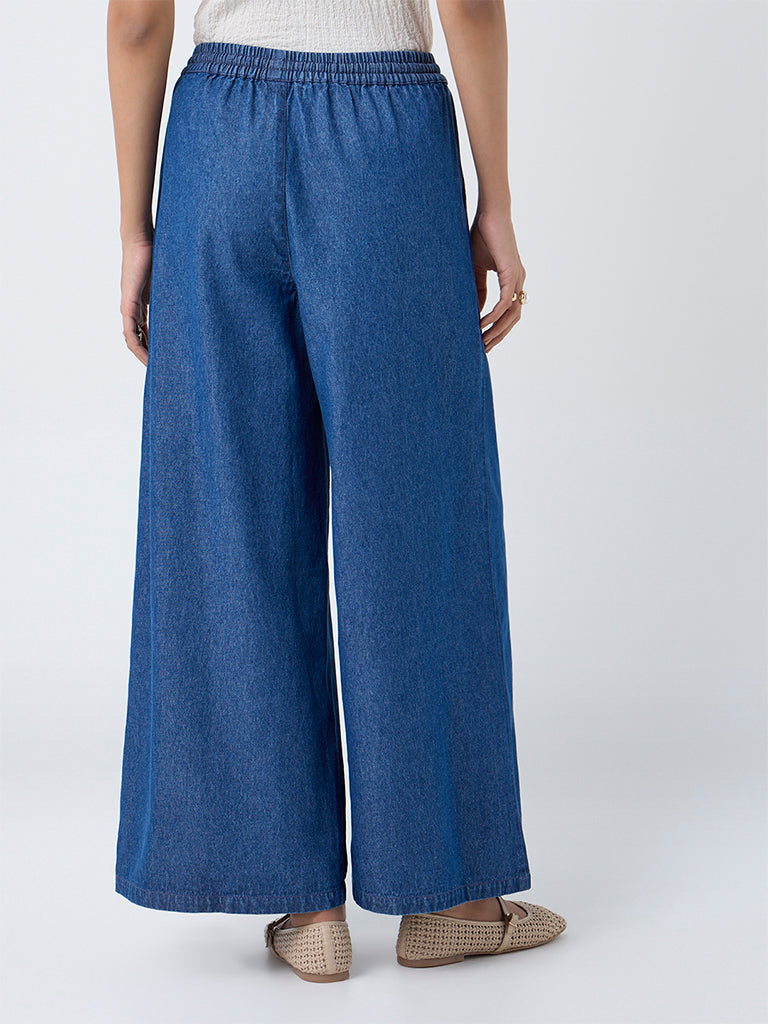 LOV Dark Blue High-Rise Denim Pants