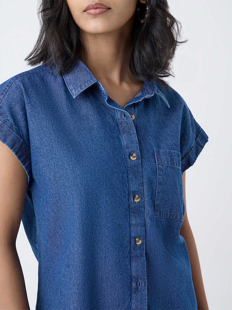 LOV Dark Blue Denim Shirt