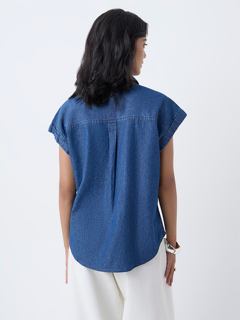 LOV Dark Blue Denim Shirt