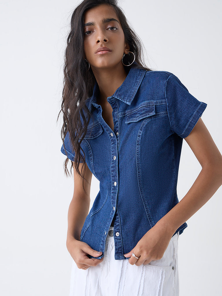 Nuon Blue Denim Shirt