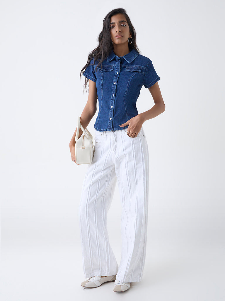 Nuon Blue Denim Shirt