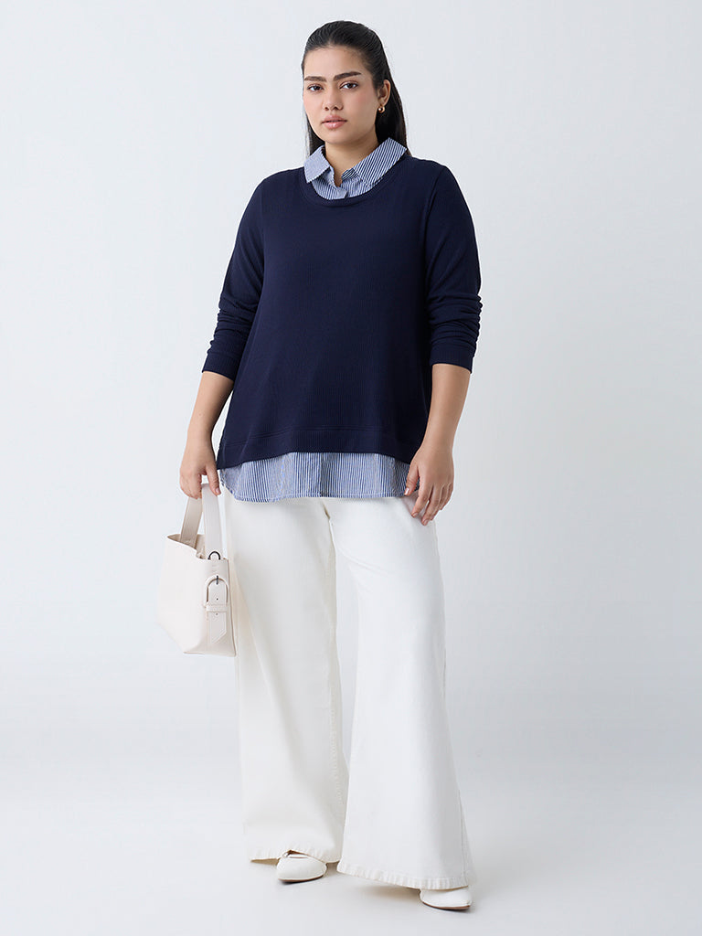 Gia Navy Striped T-Shirt