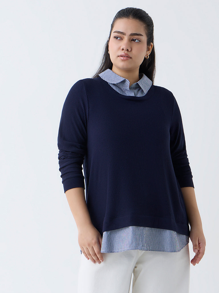 Gia Navy Striped T-Shirt