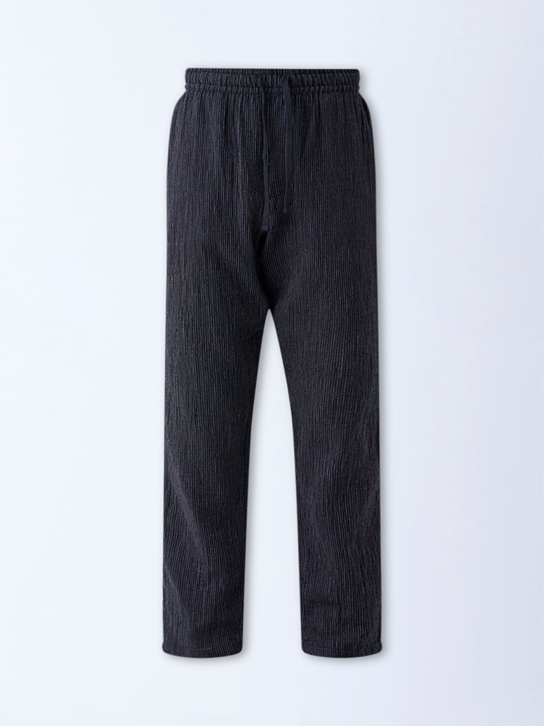 ETA Black Relaxed-Fit Mid-Rise Cotton Pants - Exclusive