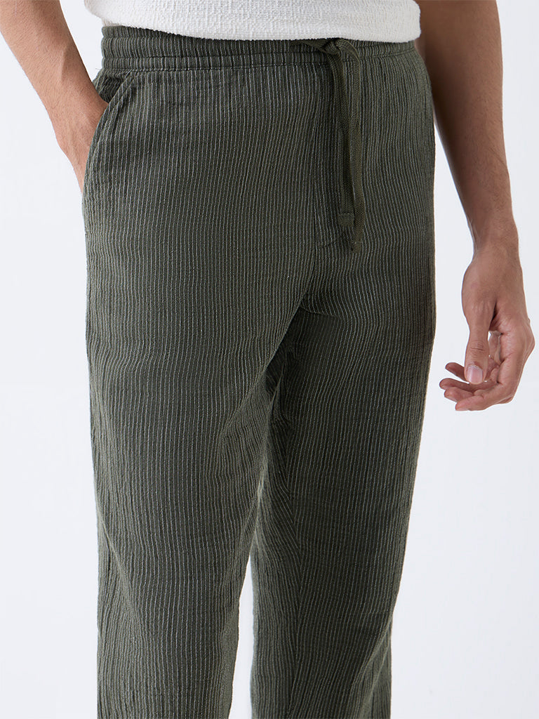 ETA Olive Relaxed-Fit Mid-Rise Cotton Pants - Exclusive