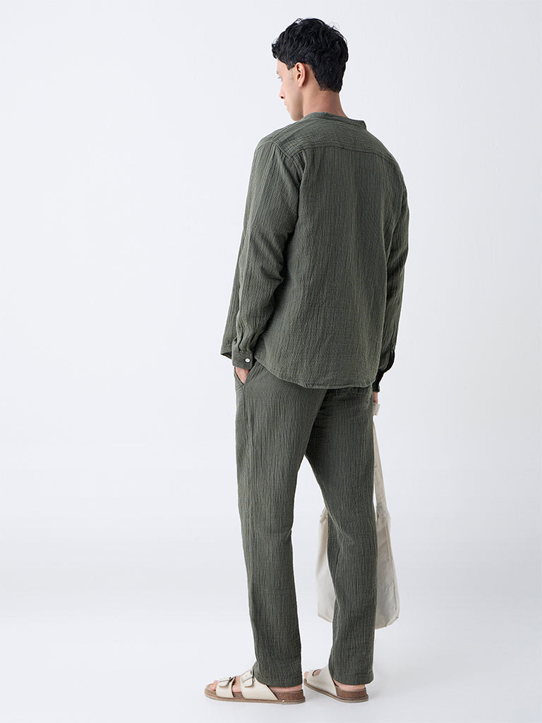 ETA Olive Relaxed-Fit Mid-Rise Cotton Pants - Exclusive