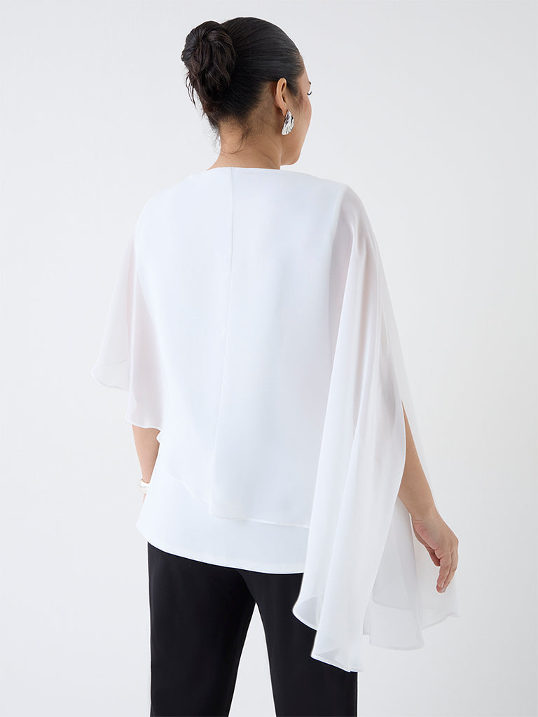 Gia White Embellished Top