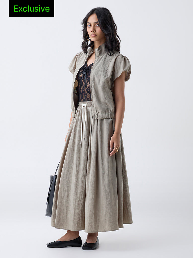 LOV Sage Solid Jacket-Online Exclusive
