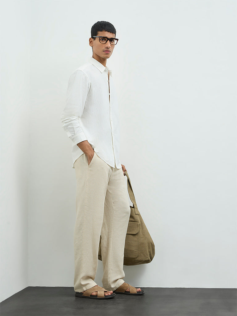 ETA Off-White Relaxed-Fit Cotton Shirt