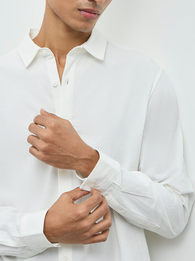 ETA Off-White Relaxed-Fit Cotton Shirt