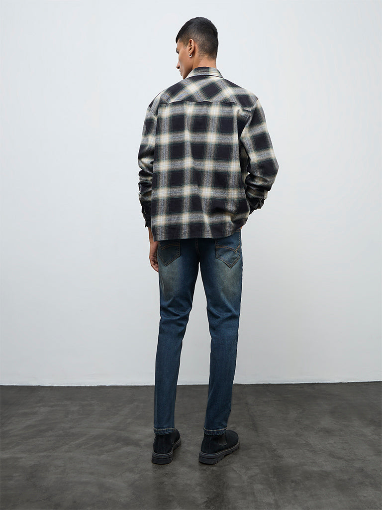 Nuon Blue Washed Slim-Fit Mid-Rise Jeans