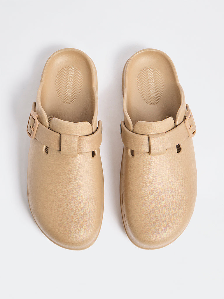 SOLEPLAY Taupe Perforated Clogs