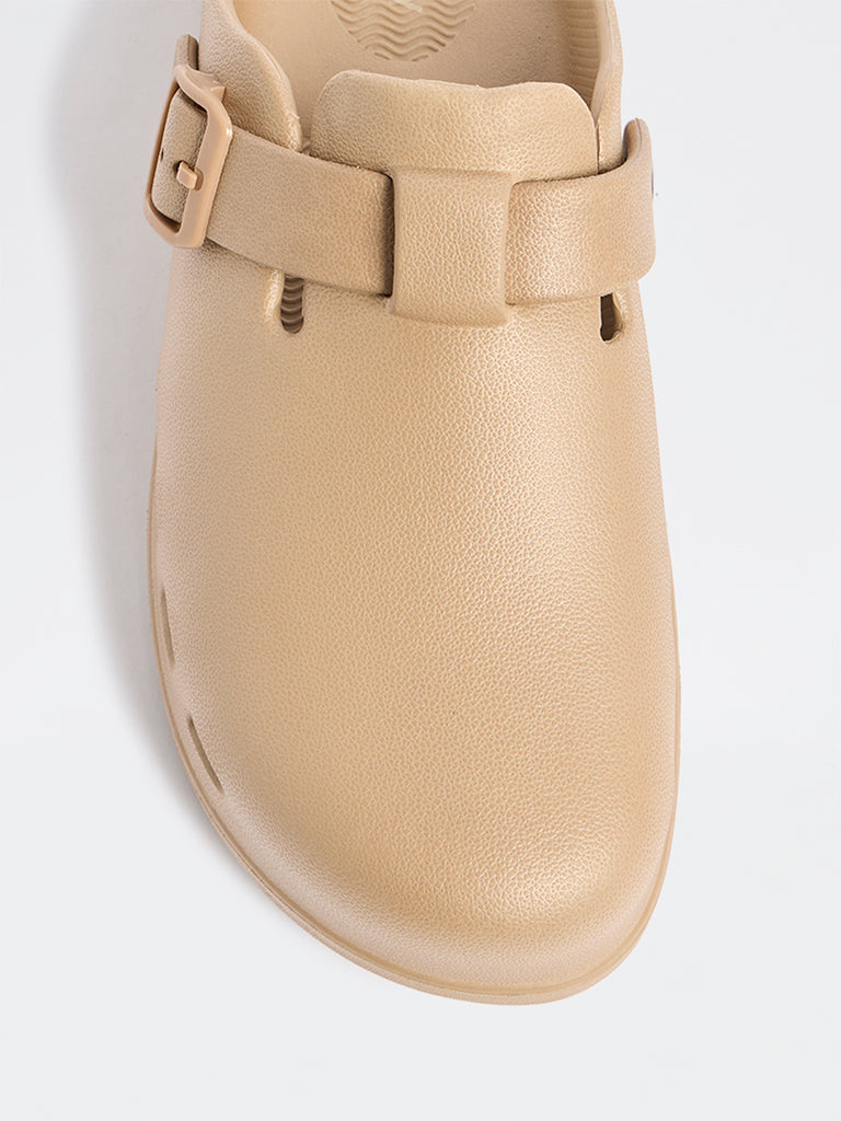 SOLEPLAY Taupe Perforated Clogs