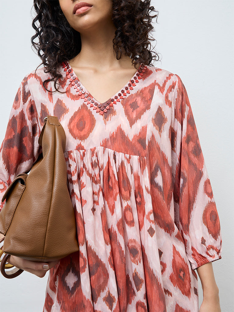 Utsa Light Pink Printed Tunic