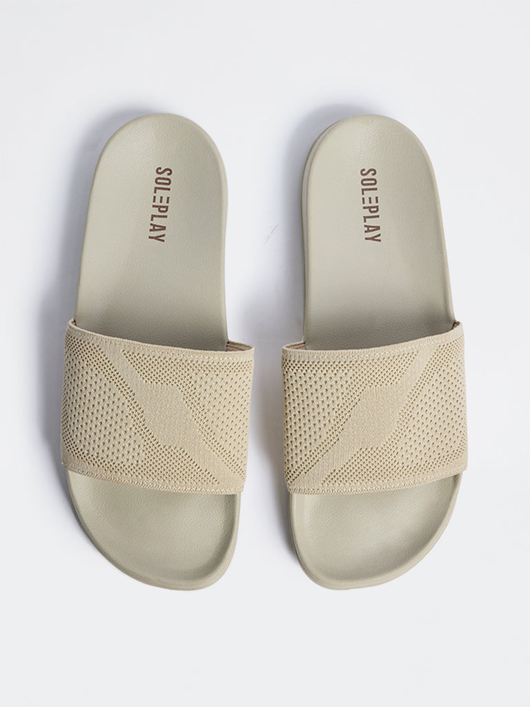 SOLEPLAY Light Taupe Textured Pool Slides