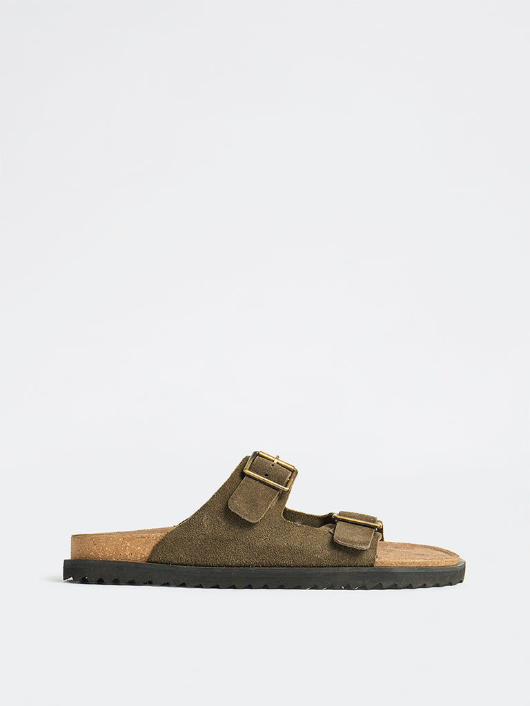 SOLEPLAY Olive Buckle Detailed Suede Sandals