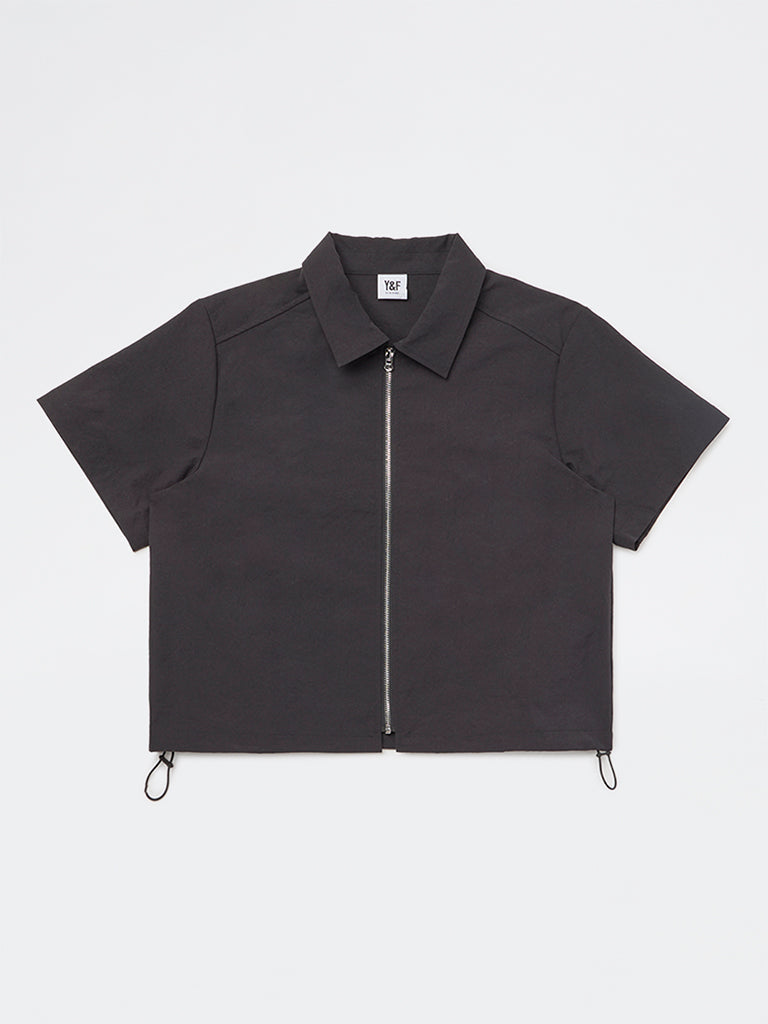 Girls Black Solid Shirt