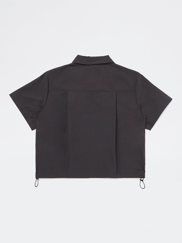 Girls Black Solid Shirt