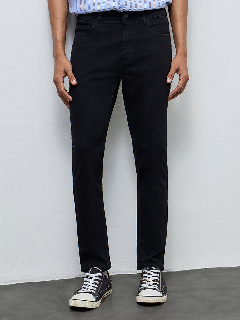 Nuon Black Rodeo Slim-Fit Mid-Rise Jeans