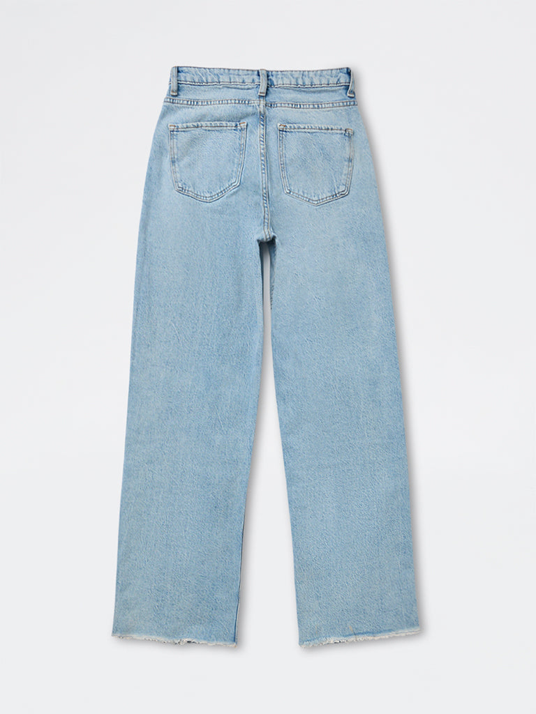 Nuon Light Blue High-Rise Jeans