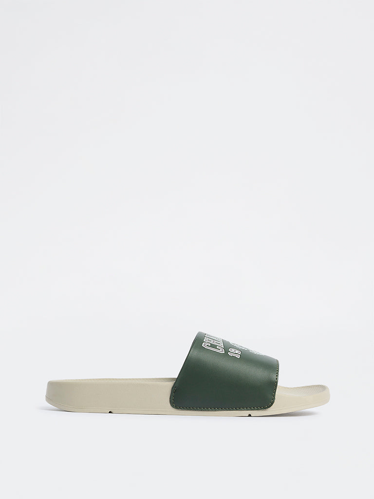 SOLEPLAY Olive Text Design Pool Slides