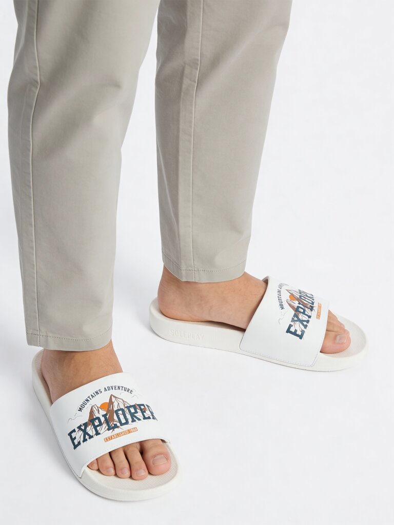 SOLEPLAY White Graphic Design Pool Slides