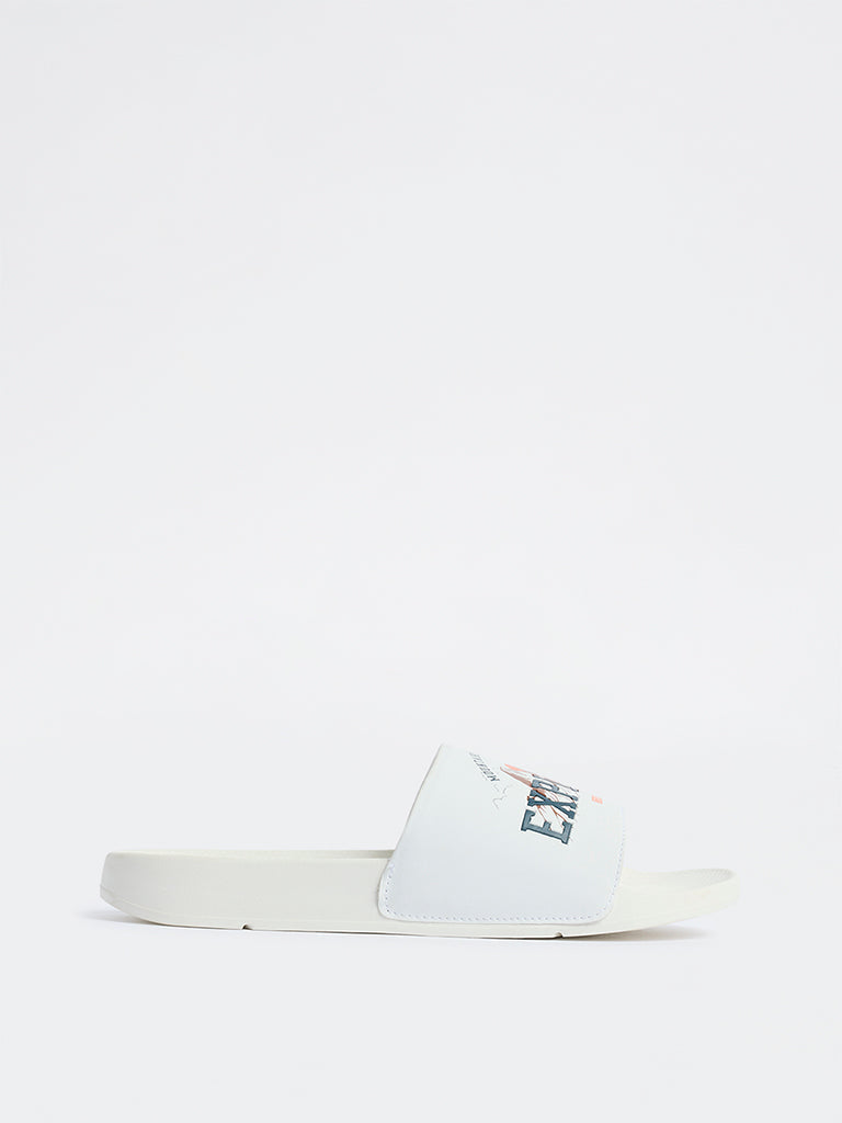 SOLEPLAY White Graphic Design Pool Slides