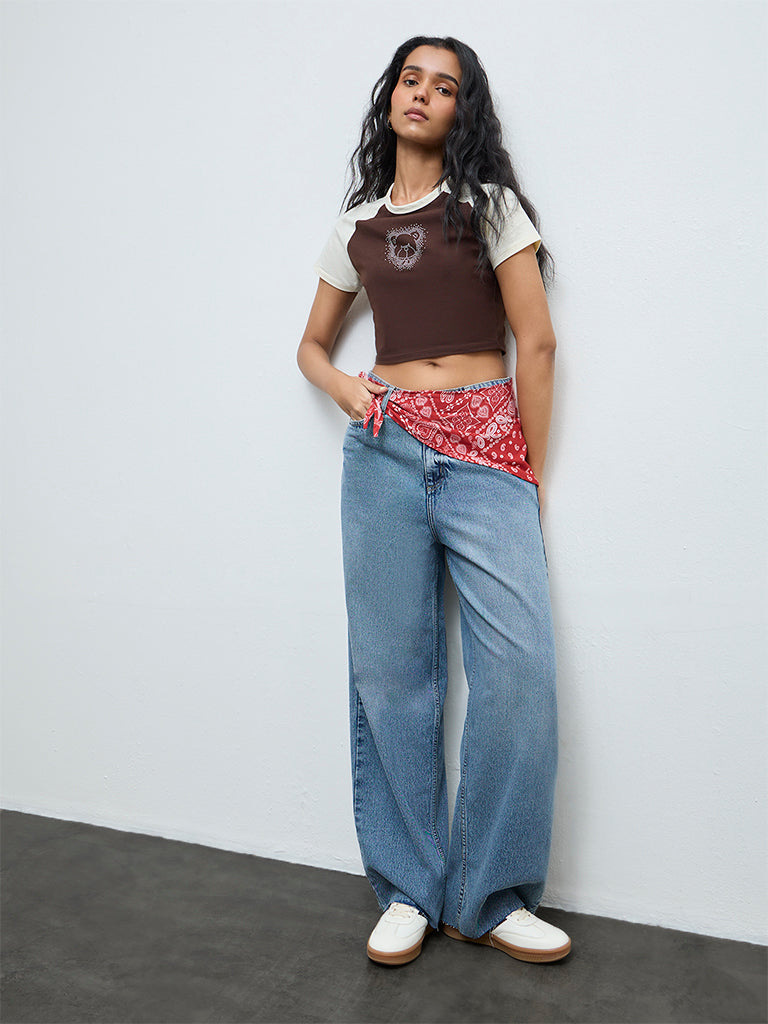 Nuon Dark Blue High-Rise Jeans