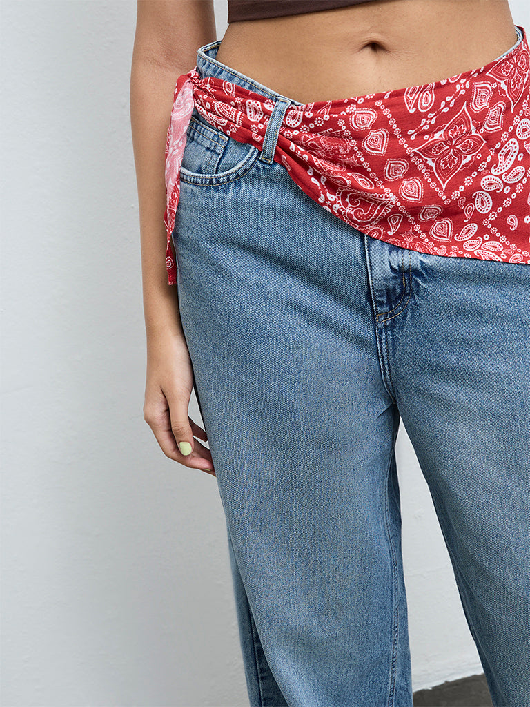 Nuon Dark Blue High-Rise Jeans