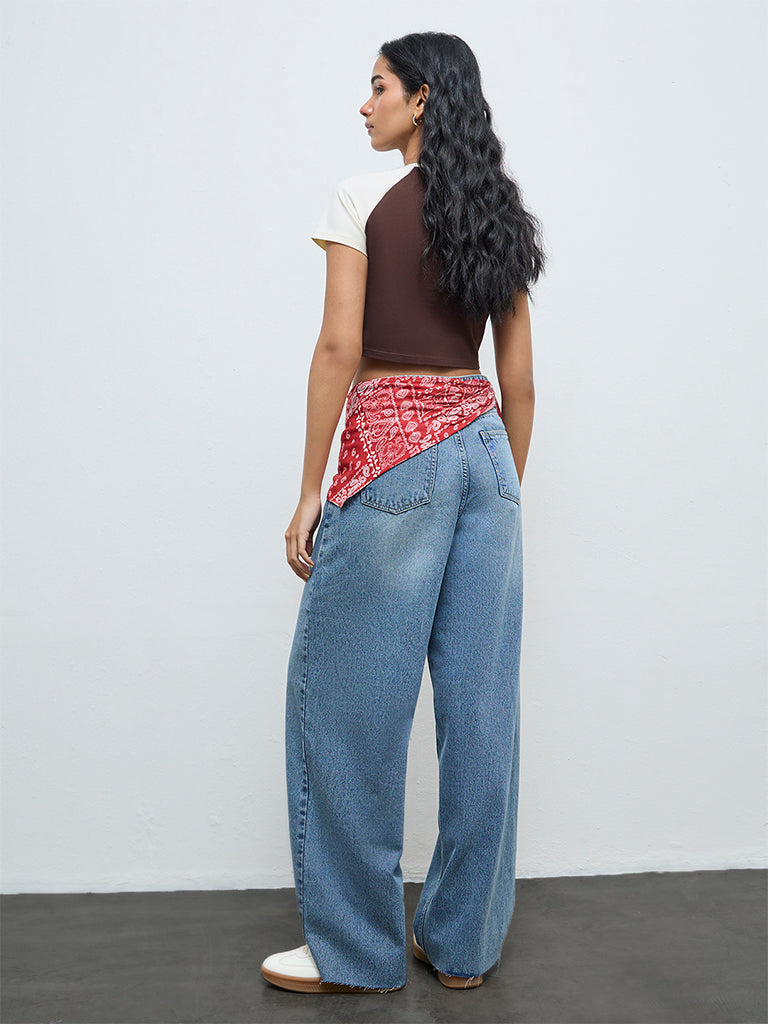 Nuon Dark Blue High-Rise Jeans