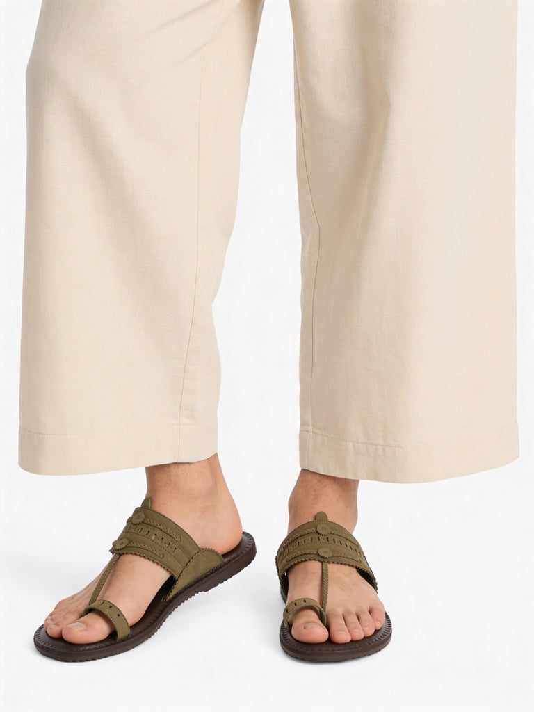SOLEPLAY Olive Kolhapuri Sandals