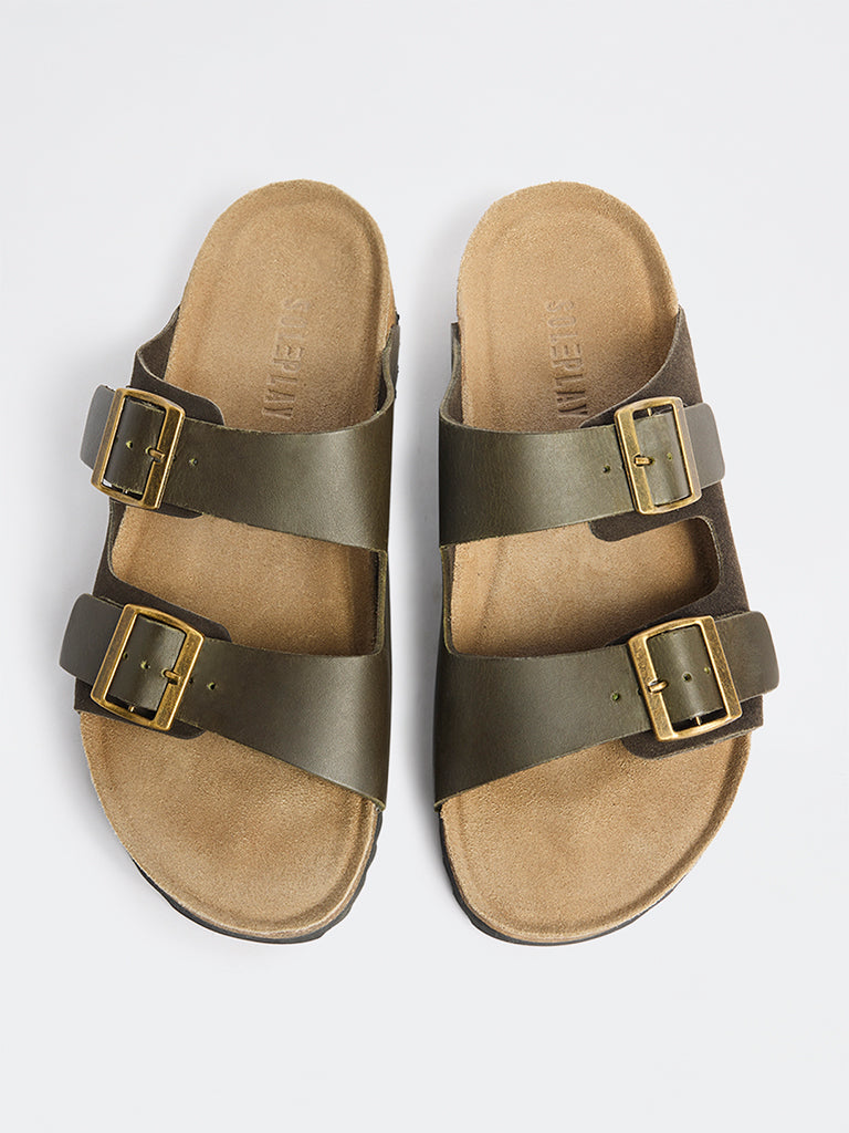 SOLEPLAY Olive Buckle-Detailed Slip-On Sandals