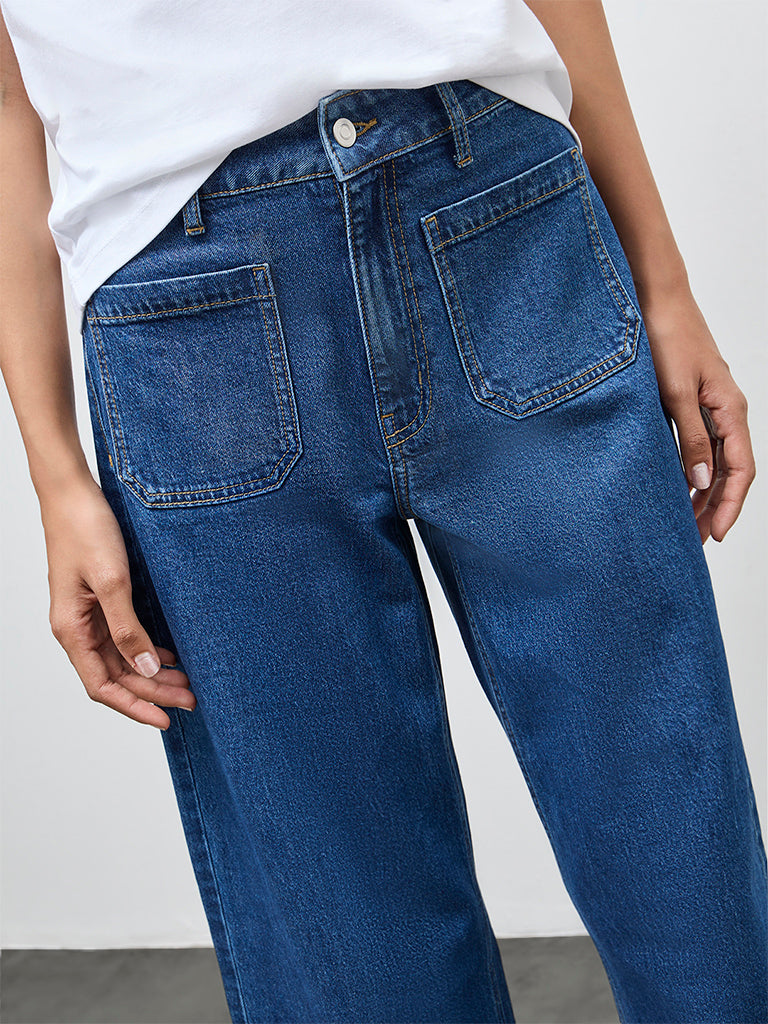 LOV Dark Blue High-Rise Jeans