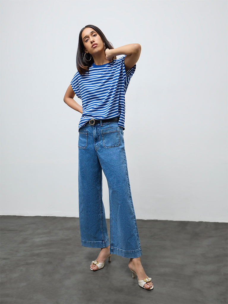 LOV Blue Washed High-Rise Jeans