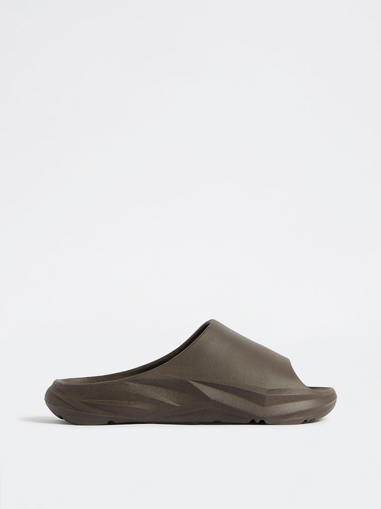 SOLEPLAY Dark Brown Sports Slides