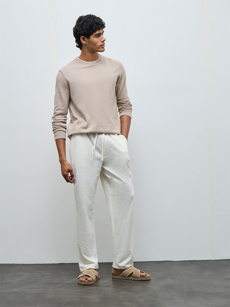 ETA Off-White Relaxed-Fit Mid-Rise Cotton-Blend Chinos