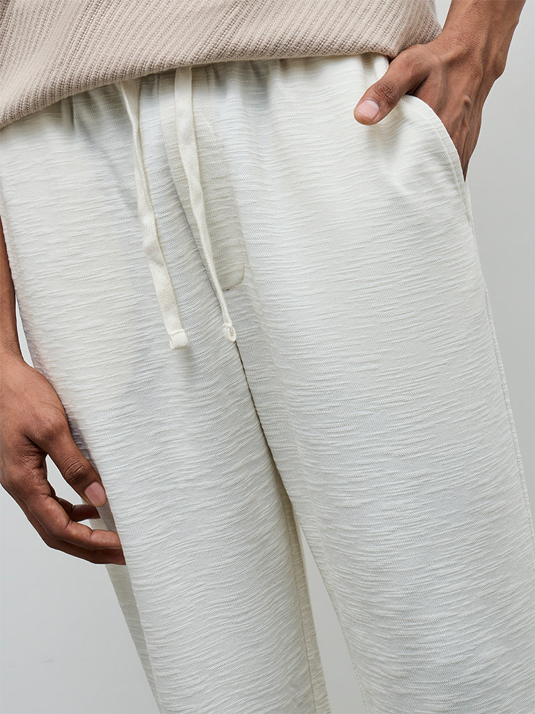 ETA Off-White Relaxed-Fit Mid-Rise Cotton-Blend Chinos