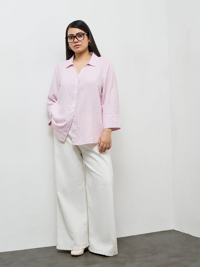 Gia Pink Striped Shirt