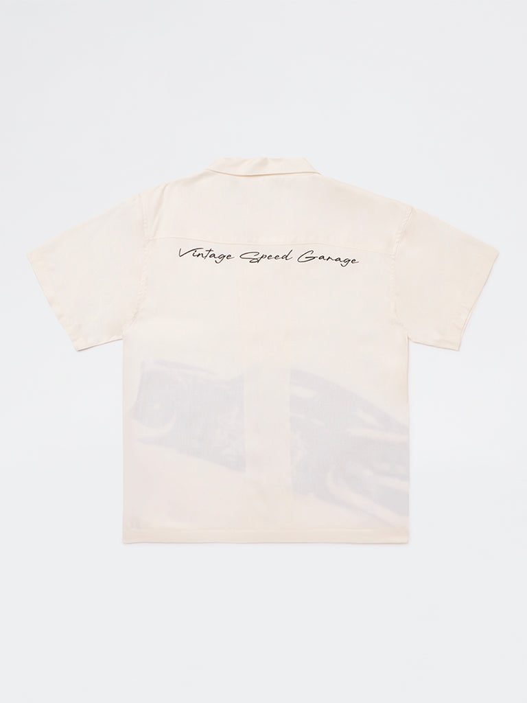 Boys Off-White Car Printed Shirt