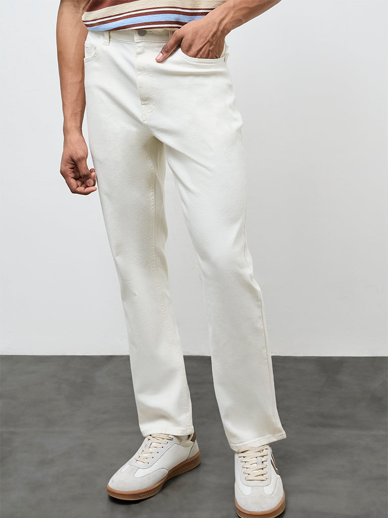 Nuon Off-White Hendrix-Fit Mid-Rise Jeans